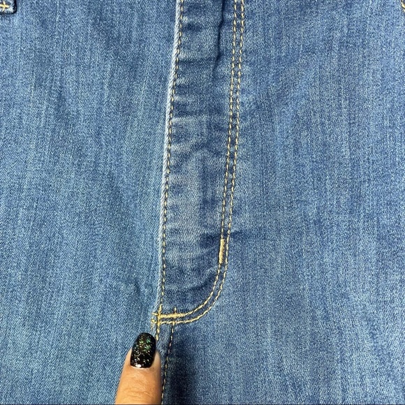 Universal Thread Blue Frayed Hem High Rise Skinny Jeans Plus Size 18/34R - Picture 7 of 8